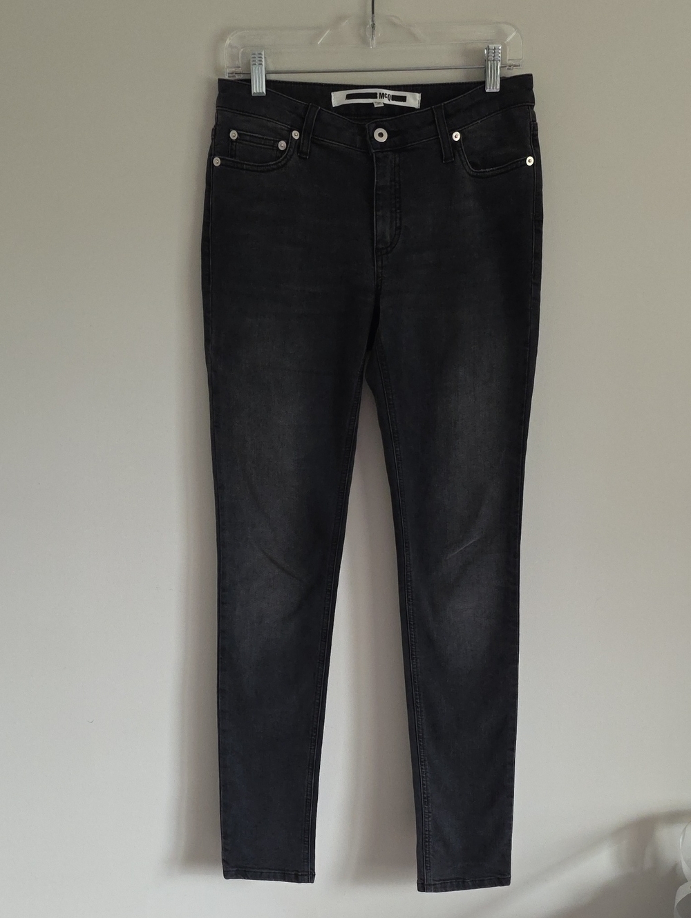 McQ Alexander McQueen | black faded slim-fit jeans Sz 28